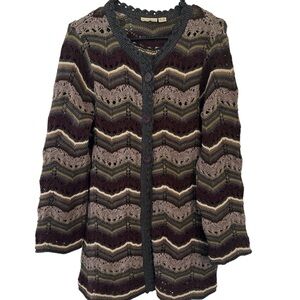 Multicolor Chevron Knit Women's Sweater